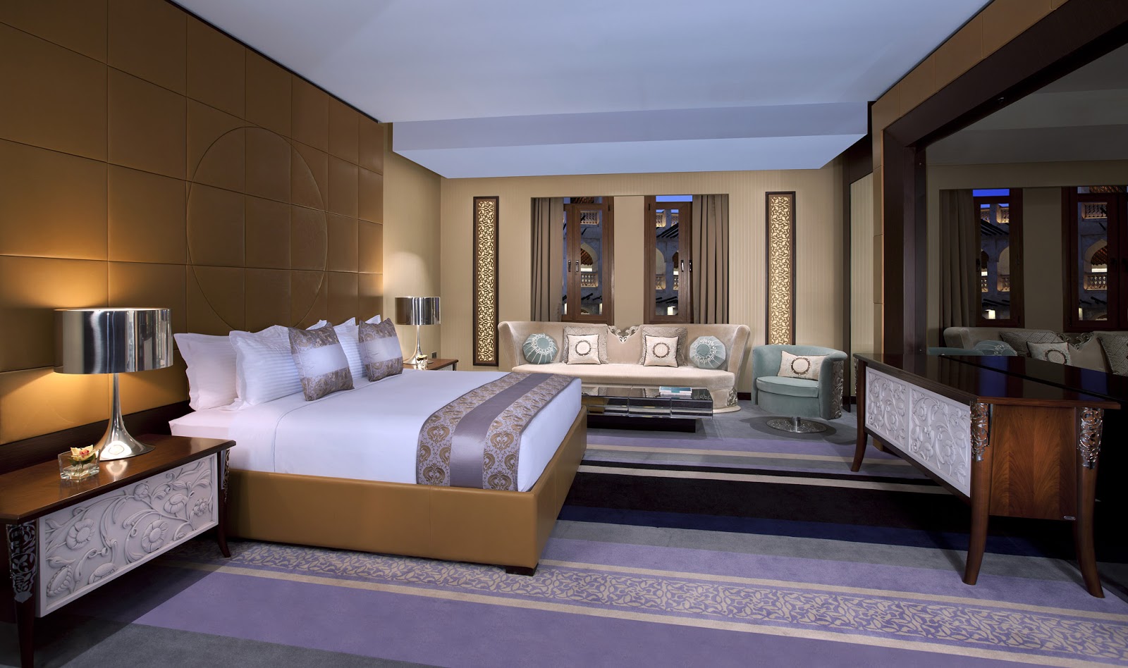 One of the bedroom in Al Mirqab super yacht