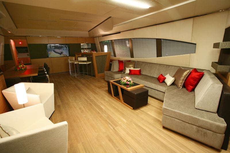 The interior of the Lady Moura super yacht