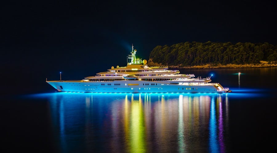 Eclipse Yacht at Night